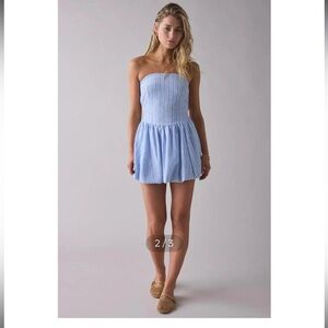Urban Outfitters Light Blue Strapless Dress
